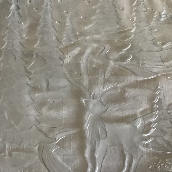 Large Glass Christmas Holiday  Serving / Hostess Platter / Plate - Picture 4 of 4